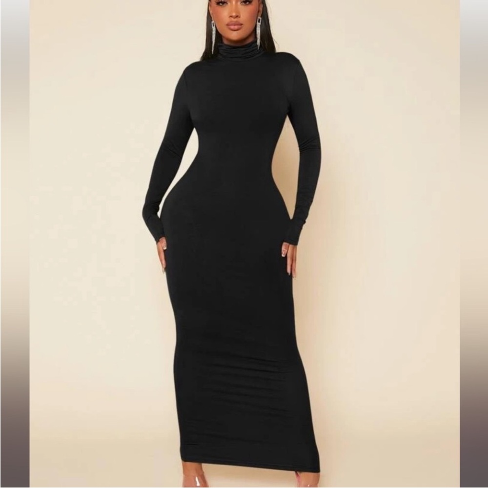SHEIN Classic Brown Long Sleeve Dress